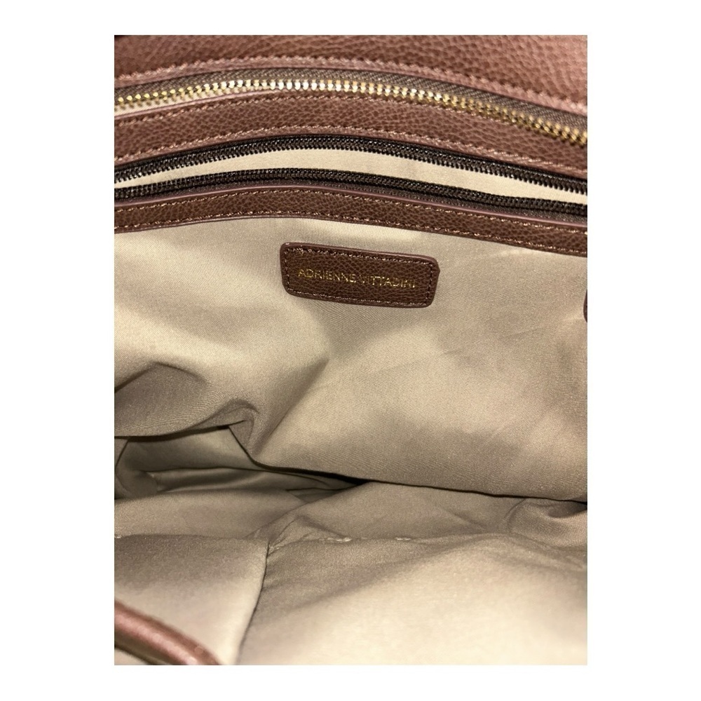 Adrienne Vittadini Tote Handbag Brown pre-loved excellent condition faux leather - Picture 6 of 11
